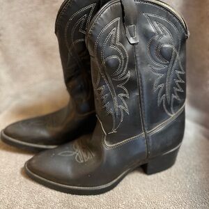 Laredo Black Western Cowboy Boots 3D Unisex